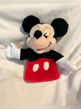 *VINTAGE**EUC* Disney MICKEY MOUSE Plush Hand Puppet-Arco/Mattel-10” x 12” x 6”